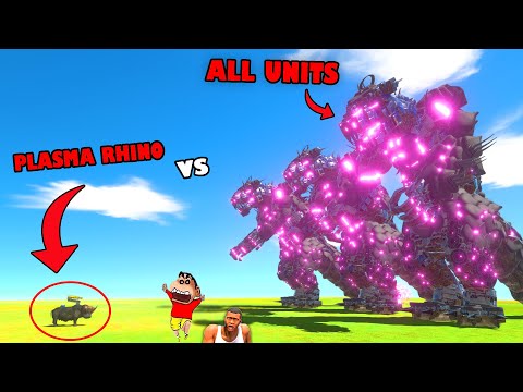 UNDEFEATED SERIES | PLASMA RHINO vs ALL UNITS in Animal Revolt Battle Simulator with SHINCHAN CHOP