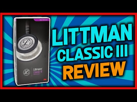 3M Littmann Classic III Monitoring Stethoscope, 5620, More Than 2X as Loud, Weighs Less, Stainless Steel Chestpiece, 27" Black Tube video review thumbnail