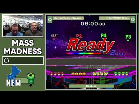 Mass Madness 43 SSBM - MEAT/MOOP (Red) vs. Tartox/Kalvar (Green) - Melee Doubles WQF