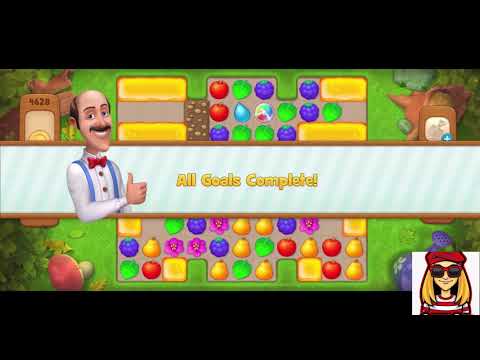 Gardenscapes Level 4628 Completed in 1 Move ~ Treasure Hound event