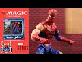 Marvel Legends Spider Man X Magic The Gathering BATTLE DAMAGED SPIDEY Peter Parker TCG Figure Review