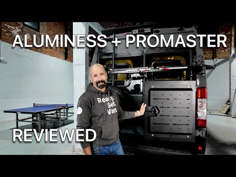 ALUMINESS FOR PROMASTER | Reviewing the rear door ladder, tire carrier, and storage box