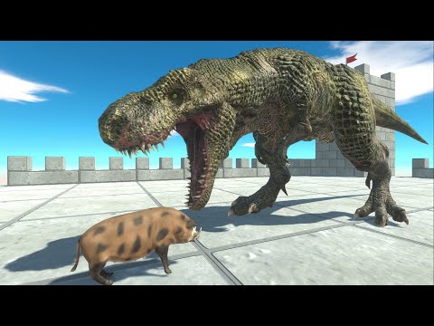 T-Rex vs Modern Mammals - Animal Revolt Battle Simulator