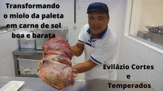 Transformando o miolo da paleta em carne de sol boa e barata