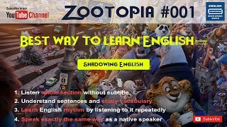 Shadowing English Zootophia#1 - Learning Common Study english