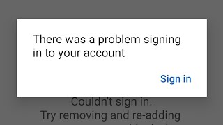 There Was A Problem Signing Into Your Account  sam