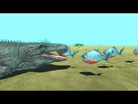 NEW UNIT Mosasaurus vs Piranha - Animal Revolt Battle Simulator
