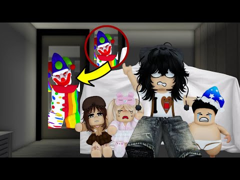We Went To A SCARY CLOWN HOTEL sa BROOKHAVEN! With BABIES! (ROBLOX RP TAGALOG)