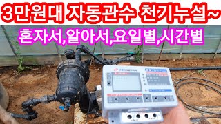 3만원대 자동관수 기가막힌 방법 물탱크 양수기연결 물펌프 주말농장,텃밭,관수,타임스위치 귀농,귀촌 농사농업농…