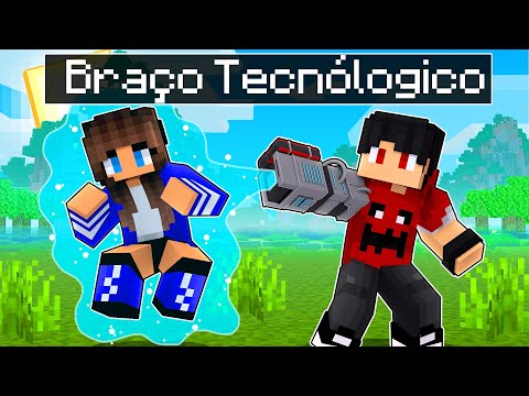 Ganhei um BRAÇO DE ROBO TECNOLÓGICO no Minecraft