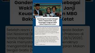 Gandeng Arumsari sebagai Wakil, Kepala BGN Janji Keuangan Program MBG Bakal Dipelototi Ketat