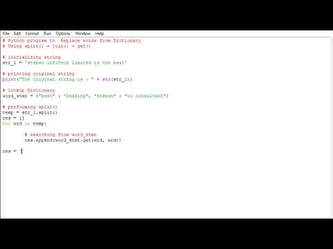 Python Program To Replace Words From Dictionary