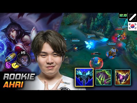 Rookie Mid Ahri Everfrost First Strike - Rookie Ahri Match Highlight - LOL KR 12.15