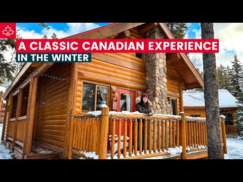 Cabana de inverno no Canadá em Lake Louise (uma experiência canadense clássica)