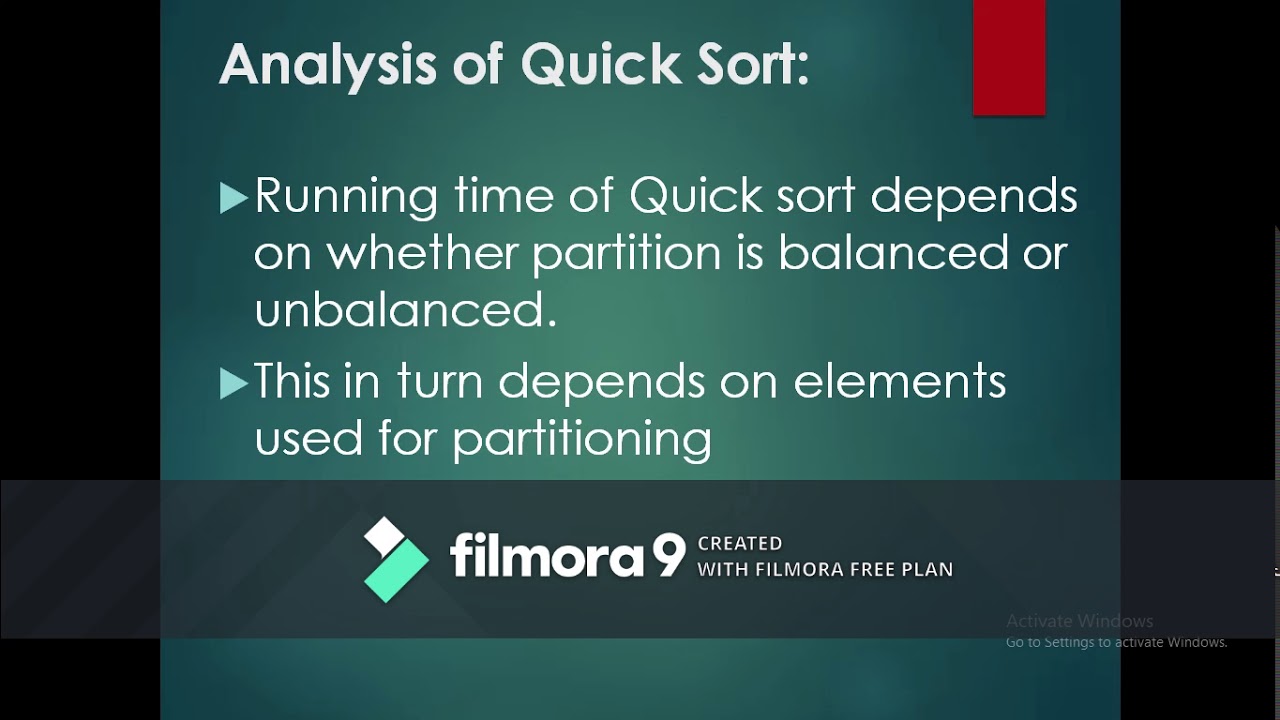 Quick Sort Algorithm And its best, worst case scenario
