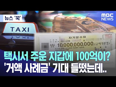 택시서 주운 지갑에 100억이? '거액 사례금' 기대 들떴는데..