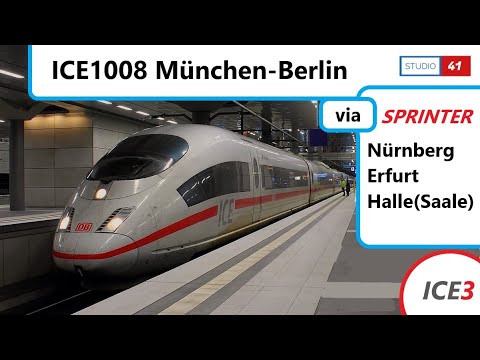 München-Berlin *ICE1008 Sprinter* (ICE3 II BR403) Führerstandsmitfahrt/Cabride