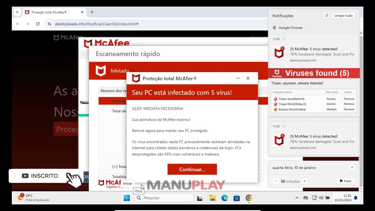 Como resolver: Seu PC está infectado com 5 vírus!