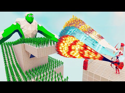 100x ZOMBIE + 2x GIANT vs 3x EVERY GOD - Totally Accurate Battle Simulator TABS