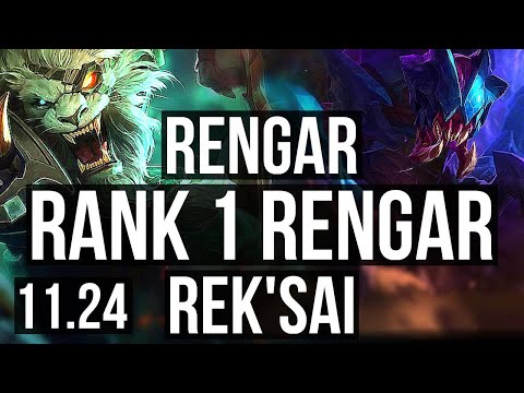 RENGAR vs REK'SAI (JNG) | Rank 1 Rengar, 600+ games, 6/1/1 | NA Challenger | 11.24