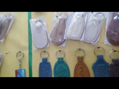 Promotional leather keychain, 5 mm