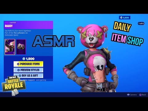 ASMR | Fortnite NEW Ragsy Skin and Snack Attackers tool! Daily Item Shop 🎮🎧Relaxing Whispering😴💤