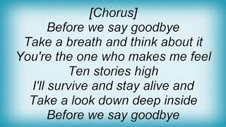 Shannon Noll - Before We Say Goodbye Lyrics