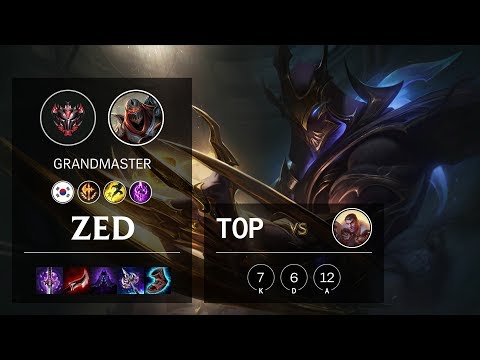 Zed Top vs Jayce - KR Grandmaster Patch 10.12