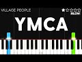Village People YMCA SLOW EASY Piano Tutorial