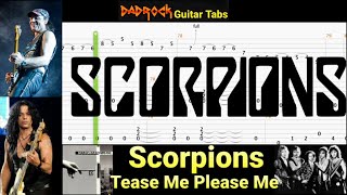 Tease Me Please Me - Scorpions - Guitar + Bass TABS Lesson