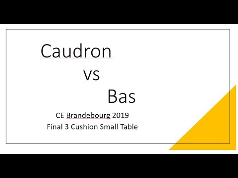 Caudron vs Bas-  CE Brandebourg 2019 Final 3 Cushion Small Table