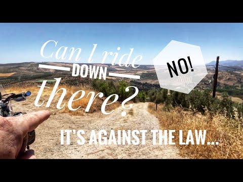 The law in Spain for riding dirt roads.