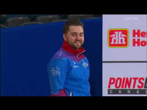 #brier2022 Technical timeout! Matt Dunstone checks if a stone is in the Free Guard Zone