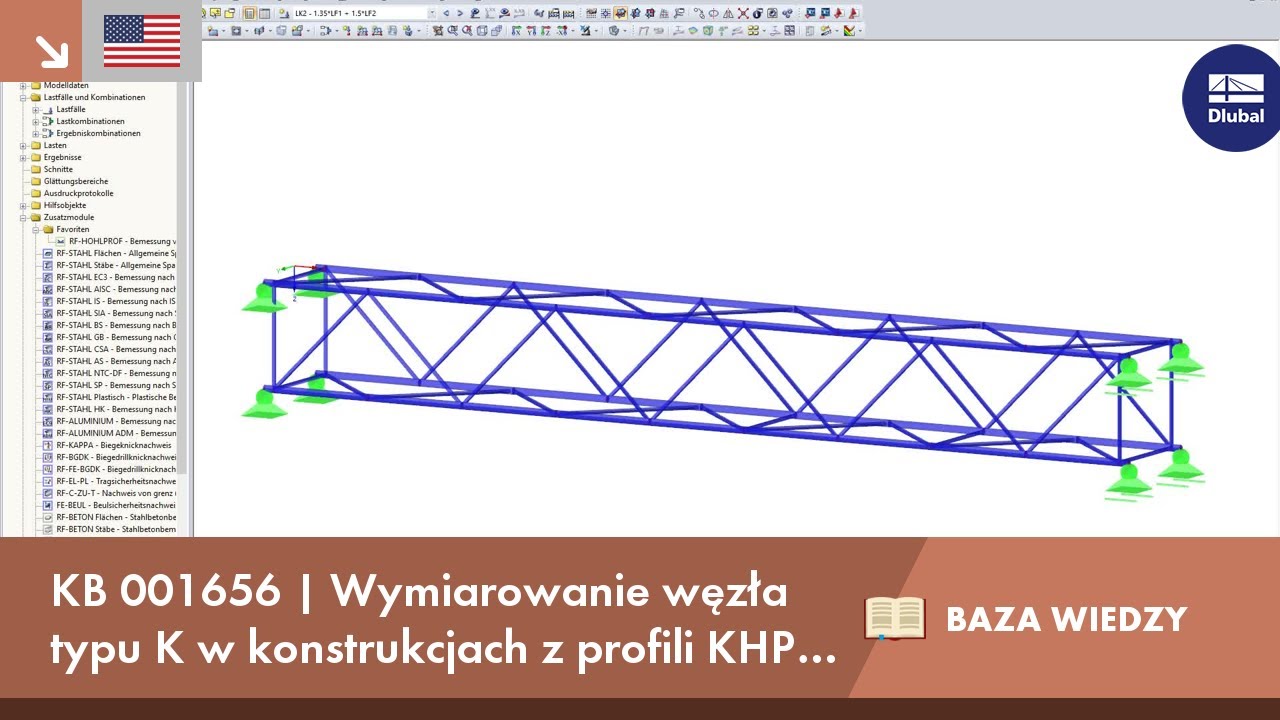 KB 001656 | Wymiarowanie węzła typu K w konstrukcjach z profili KHP zgodnie z EN 1993-1-8