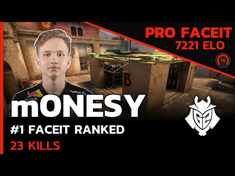 MIRAGE at 7200 ELO is TOO EASY for m0NESY G2🔥 w/s1mple/b1t (MIRAGE) FACEIT LVL 10  / CSGO POV