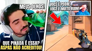 A MAIOR PINADA QUE O ASPAS JÁ VIU NO RADIANTE! TCK REAGINDO JOGADA DO FURQ - VALORANT CLIPS