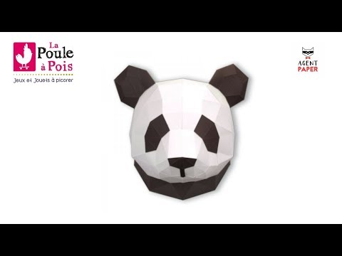 Trophée Petit Panda en papier 3D - Agent Paper - lapouleapois.fr