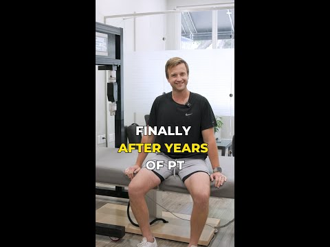 Kiel smiling after hip/ankle treatment at TheraMax