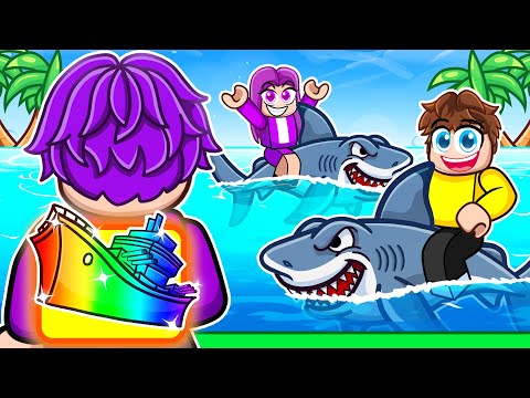 I Pretended to be a NOOB in Roblox Sharkbite, Then used a $100,000 BOAT!
