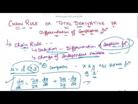 Chain Rule II Total Derivative II Differentiation of Composite Function