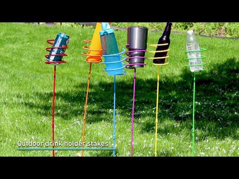 Ultimate Patio Heavy Duty Multicolored Drink Holder Stakes