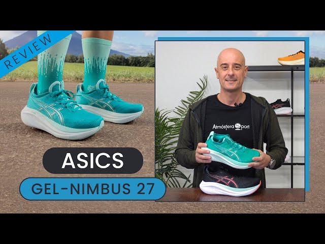 Vídeo relacionado con Asics Tenis Gel-Nimbus 27 para Hombre, Negro/Gris Lago, 44 EU
