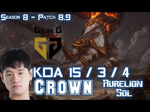 Gen.G Crown AURELION SOL vs VLADIMIR Mid - Patch 8.9 KR Ranked