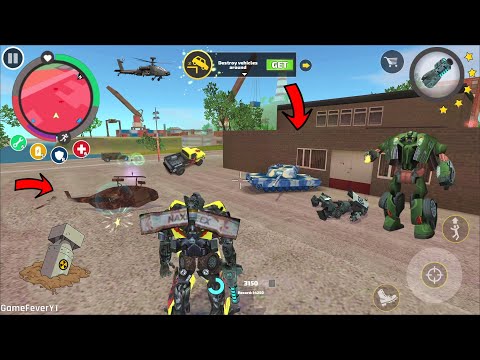 Rope Hero Vice Town (Transformer Monster Truck Fight Car Robot) Robot Monster Truck Fight Tank - HD