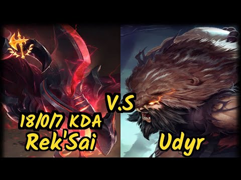 Akaadian (REK'SAI) vs UDYR - 18/0/7 KDA JUNGLE GAMEPLAY - NA Ranked DIAMOND