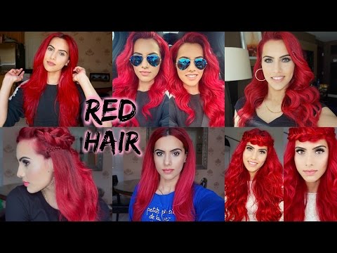 HOW TO: dye dark hair bright red | WITHOUT bleach