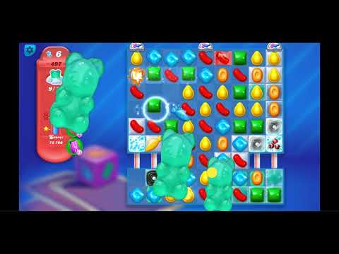 Candy Crush Soda Saga Level 497 (Four Hundred and Ninety Seven) NO BOOSTERS