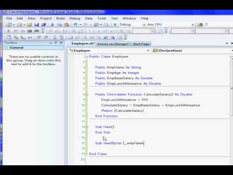 Visual Basic Net Class Inheritance