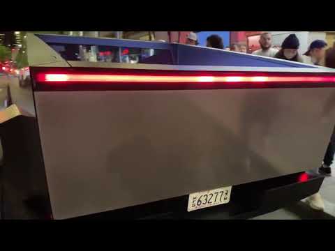 2021 Elon Musk Tesla Cyber Truck At NYC Video Footage SNL