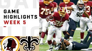 Redskins vs. Saints Week 5 Highlights | NFL 2018